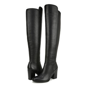 Naturalizer Womens Kyrie Heeled Knee High Boots US 11 M Black Leather NIB